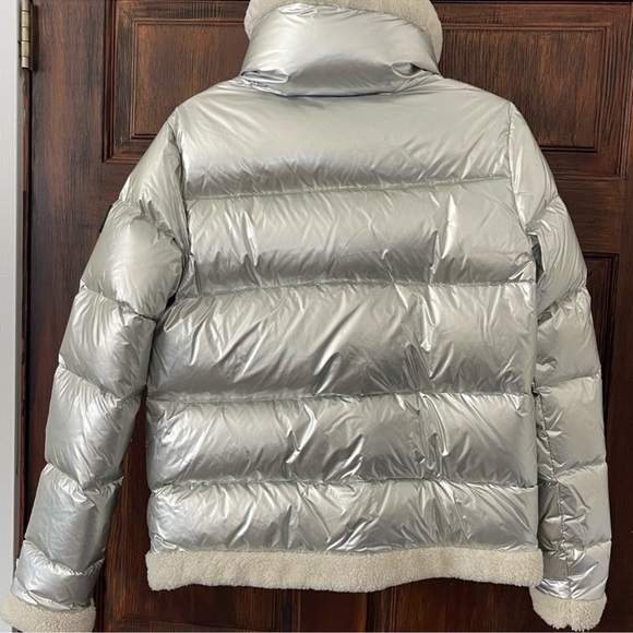 SAM metallic faux fur down jacket. - Picture 2 of 2
